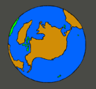 Dibujo Planeta Tierra pintado por donai