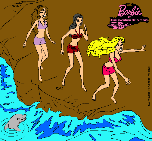 Barbie y sus amigas en la playa