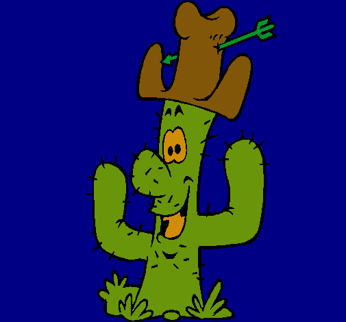 Cactus con sombrero