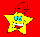 Dibujo estrella de navidad pintado por colo-colo