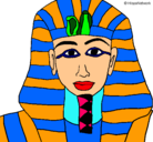 Dibujo Tutankamon pintado por bongo