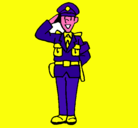 Dibujo Policía saludando pintado por ALEGANDRA