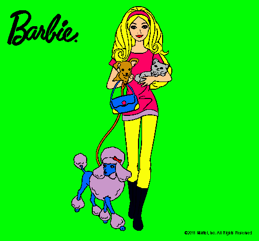 Barbie con sus mascotas