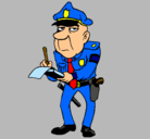 Dibujo Policía haciendo multas pintado por jhjhjhjhgf