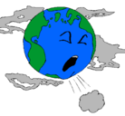 Dibujo Tierra enferma pintado por mari44