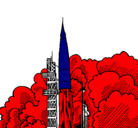 Dibujo Lanzamiento cohete pintado por lukas12