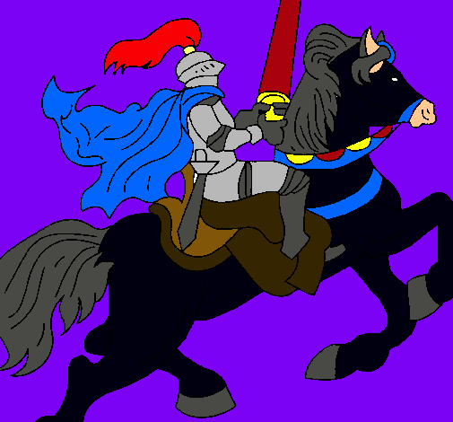Dibujo Caballero a caballo pintado por ROSIO
