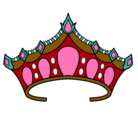 Dibujo Tiara pintado por corona