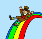 Dibujo Duende en el arco iris pintado por daritza