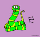 Dibujo Serpiente pintado por soita