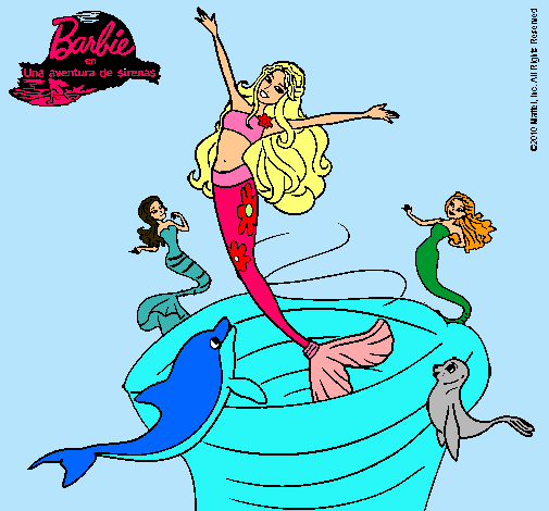 Barbie sirena contenta