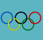 Dibujo Anillas de los juegos olimpícos pintado por eleazar