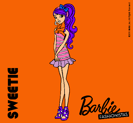 Dibujo Barbie Fashionista 6 pintado por christian1