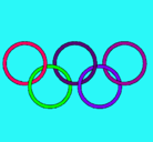 Dibujo Anillas de los juegos olimpícos pintado por madalassssss