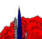 Dibujo Lanzamiento cohete pintado por lukas12