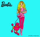 Dibujo Barbie con sus mascotas pintado por guapetona