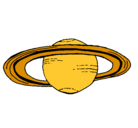 Dibujo Saturno pintado por saturno