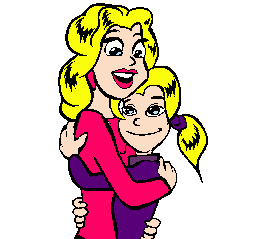 Dibujo Madre e hija abrazadas pintado por Maria_15