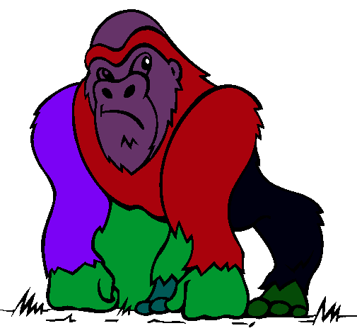 Dibujo Gorila pintado por mishelle
