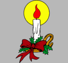 Dibujo Vela de navidad pintado por nnapaty