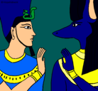 Dibujo Ramsés y Anubis pintado por qwertinita