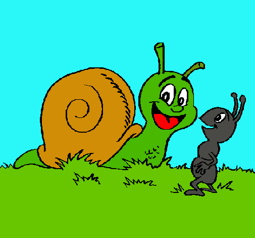 Caracol y hormiguita