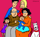 Dibujo Familia pintado por danys