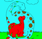 Dibujo Dinosaurios pintado por ana15