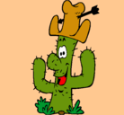 Dibujo Cactus con sombrero pintado por Gerardo222