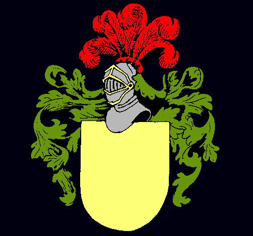 Escudo de armas y casco