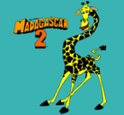 Dibujo Madagascar 2 Melman pintado por lazo