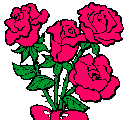 Dibujo Ramo de rosas pintado por Maria_15