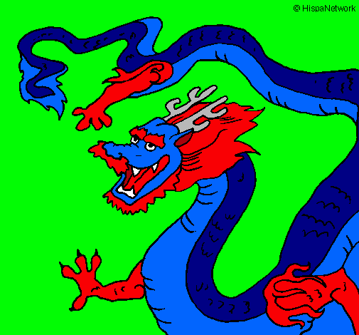 Dibujo Dragón chino pintado por DayhanOmar