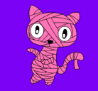 Dibujo Gato garabato momia pintado por agito