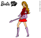 Dibujo Barbie la rockera pintado por addaia