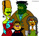 Dibujo Familia de monstruos pintado por LEGIONARIO