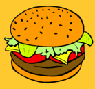 Dibujo Hamburguesa completa pintado por NellyTelly