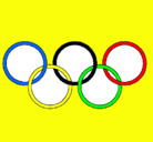 Dibujo Anillas de los juegos olimpícos pintado por alana