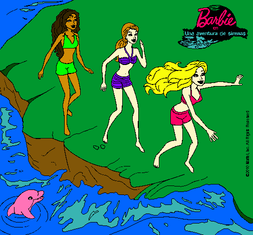 Barbie y sus amigas en la playa