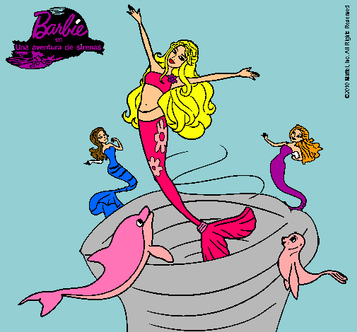 Barbie sirena contenta