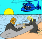 Dibujo Rescate ballena pintado por sugey2002