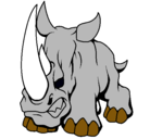 Dibujo Rinoceronte II pintado por mnjydtfyugkf