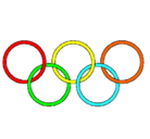 Dibujo Anillas de los juegos olimpícos pintado por juego