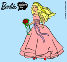 Dibujo Barbie vestida de novia pintado por christian1