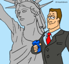 Dibujo Estados Unidos de América pintado por cascerdote