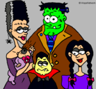 Dibujo Familia de monstruos pintado por Vozca