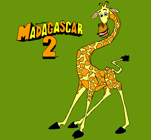 Dibujo Madagascar 2 Melman pintado por giovas