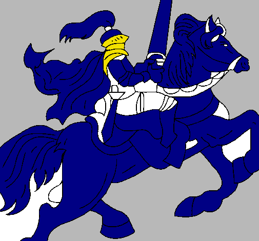 Dibujo Caballero a caballo pintado por lukas12