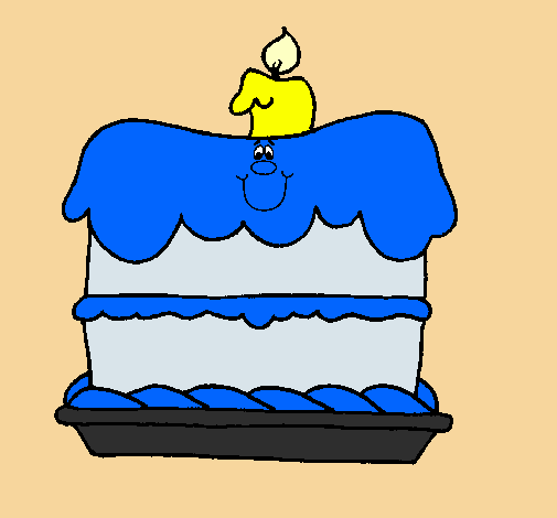 Dibujo Pastel de cumpleaños pintado por lapoetapr
