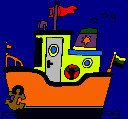 Dibujo Barco con ancla pintado por Daniel2006